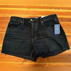 Black Denim Shorts